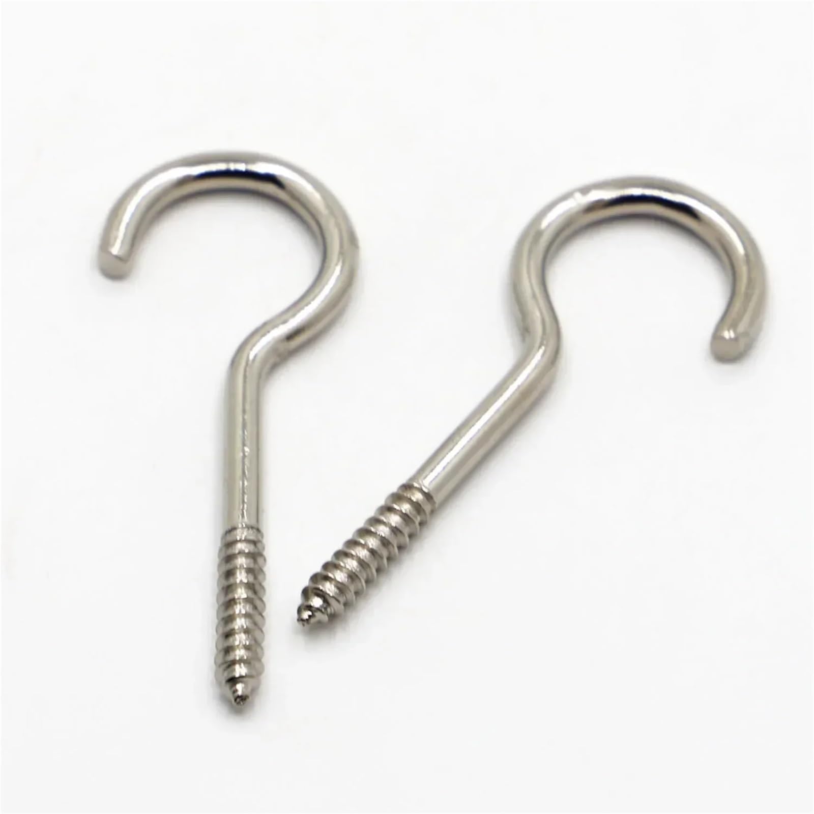 Crochets à visser, Lot de 100 vis à œil en acier nickelé, plusieurs tailles, for intérieur et extérieur(12#)