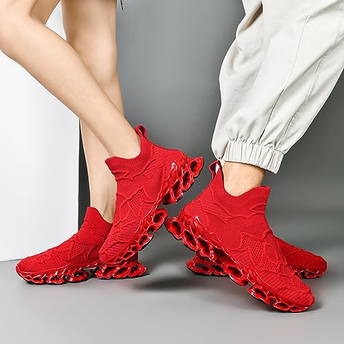 Image of Poramea Mens Slip on Loafers Walking Tennis Shoes Laceless Running Blade Sneakers Mesh Trail Jogging Casual Athletic