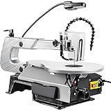 ▶【Taglio preciso e fluido】Seghetto alternativo a velocità variabile 16 pollici è dotato un potente motore in rame puro 150 W a bassa rumorosità.Suo ampio e resistente piano lavoro in alluminio pressofuso (41,5 x 25,5 cm / 16 x 10 pollici) consente tagli dritti fino a 57 mm spessore,adatto a materiali come legno,plastica e metalli teneri,consentendo tagli estremamente precisi