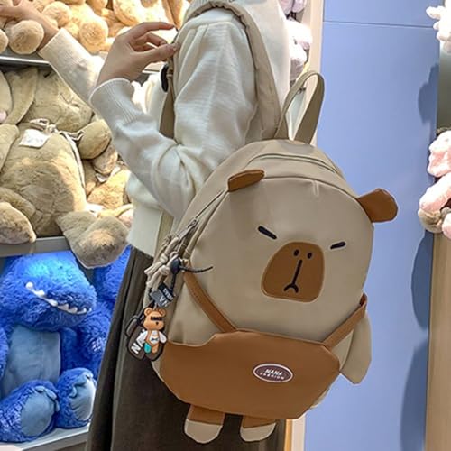 Sac à dos capybara grande capacité avec bretelles rembourrées et compartiment ergonomique - 3