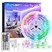 Produktbild HitLights LED Streifen Lichter 5M, RGB 5050 LEDs Farbwechsel Lichtband Kit mit 44 Tasten Steuerung für Zuhause, TV, Schlafzimmer, Küche, Bar, Party, Festival Deko