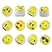 Srenta Assorted Styles Cute Emoji Kickball Hacky Sack Party Balls, Kick Balls, Foot Bags, Great Party Favor, Pack of 12