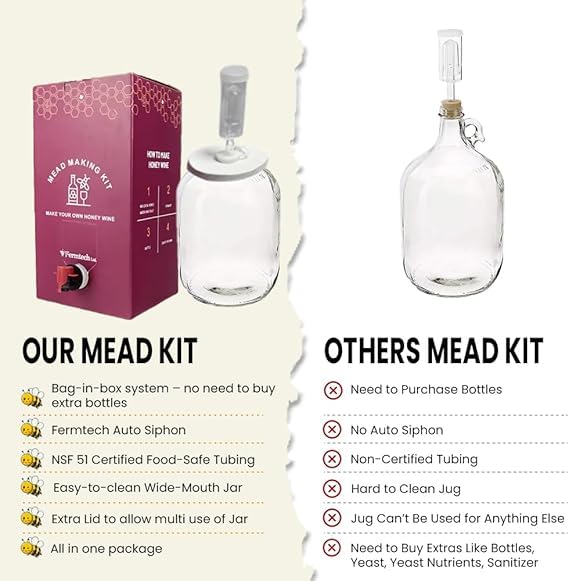 Kit fabrication hydromel et bière 3,8L | Matériel de fermentation maison réutilisable - 4