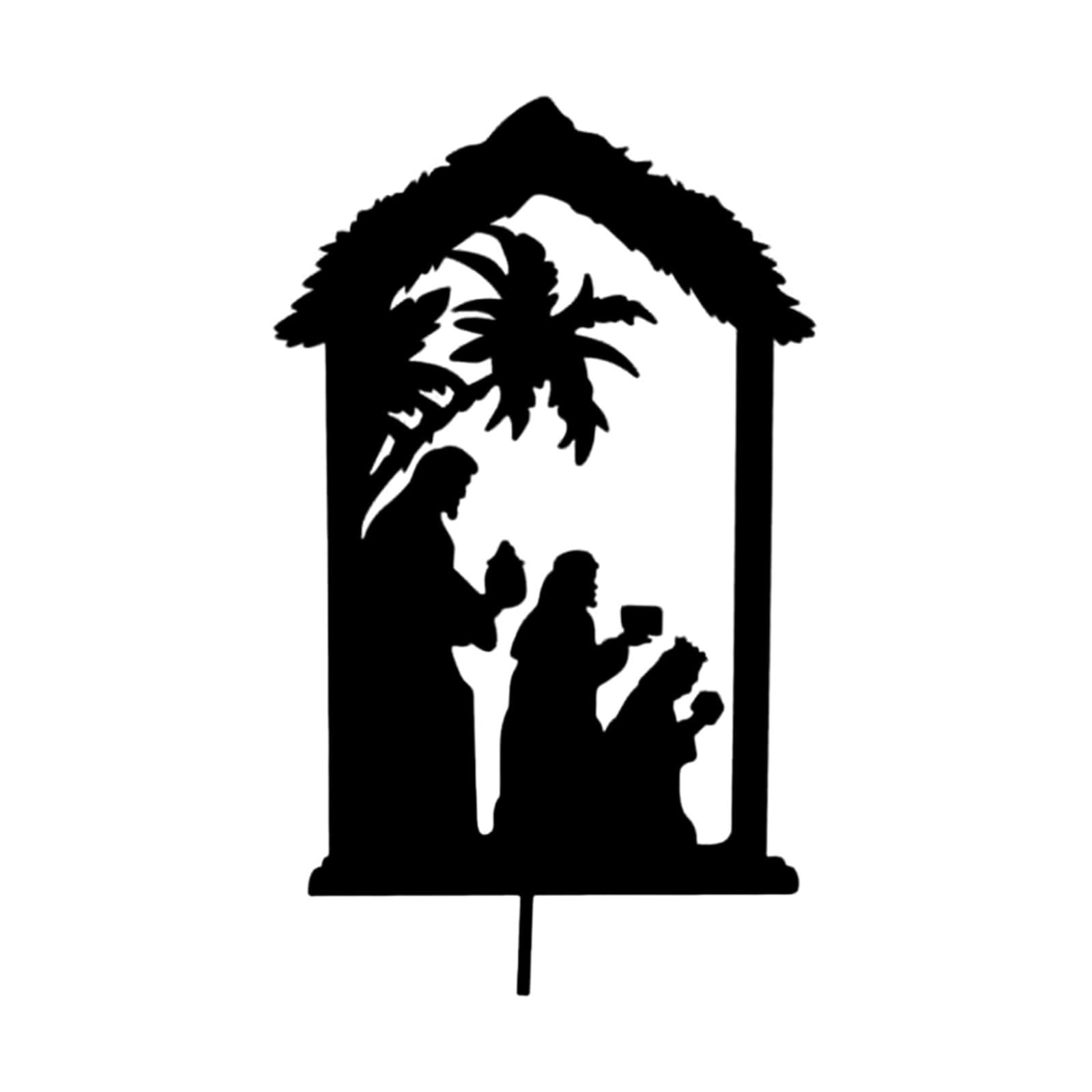 SECRET DESIRE™ Christmas Nativity Silhouette Stake Multipurpose Sturdy Courtyard Sign Style A-image-46