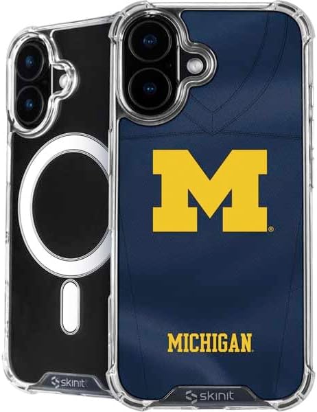 Skinit Phone Case Compatible with MagSafe iPhone 16 Plus - Officially Licensed University of Michigan Wolverines M Design