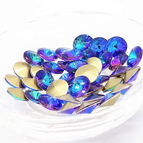 Mixed Color AB Elements Crystal Glass Rivoli Loose Beads...