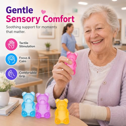 Zhgood Taba Bear Squishy Fidget Toys,Stress Ball for Anxiety Stress Relief,Squishies Sensory Toy for Adults Kids Teens,Pink Squeeze Toys for Classroom Prize, Birthday Gifts Party Favors — view 6