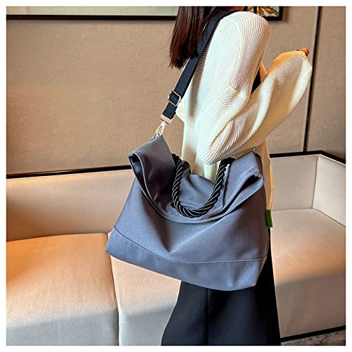 Image of Women Shoulder Bags Canvas Tote Bag Handbag Large Hobo with Pockets Work Bags for Women and Men
