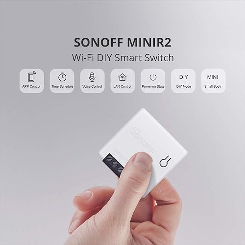 Miniatura 2 de SONOFF Mini R2 10A Smart WiFi Interruptor de luz inalámbrico, módulo universal DIY para solución de automatización del hogar inteligente, compatible