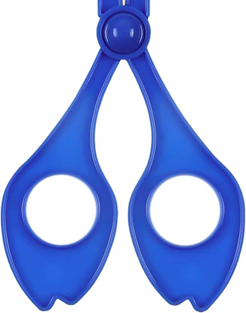 Foto 2 de 8 de 2 Herramientas Azules para Habilidades Motoras Finas, Pinza de Tijera de Plástico para Coordinación Ojo-Mano