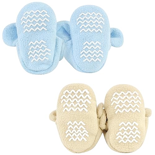 Image of Hudson Baby Cozy Fleece Booties with Non Skid Bottom,