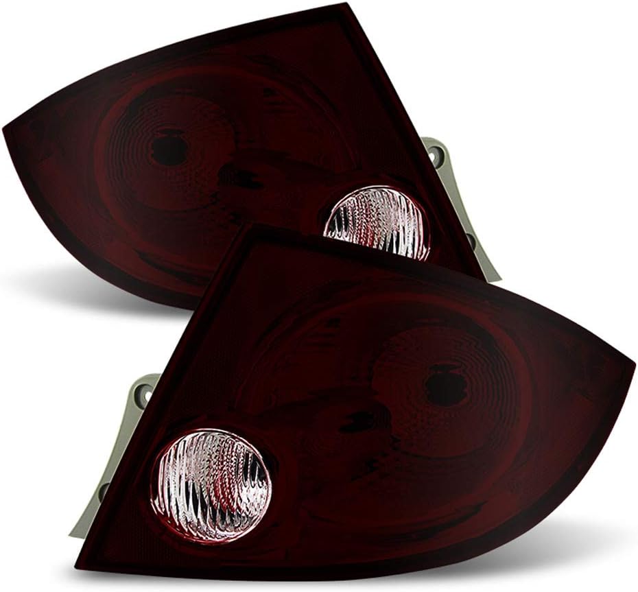 ACANII - For 2005-2010 Chevy Cobalt 4-Door Sedan Red Smoke Tail Lights Brake Lamps Replacement Driver & Passenger Side