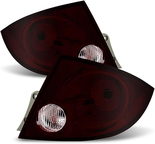ACANII - Para Chevy Cobalt 2005-2010 de 4 puertas sedán rojo humo luces traseras lámparas de freno reemplazo lado conductor y pasajero