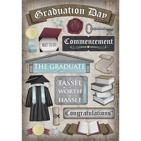 Karen Foster Design Acid and Lignin Free Scrapbooking Sticker Sheet, Commencement Cover