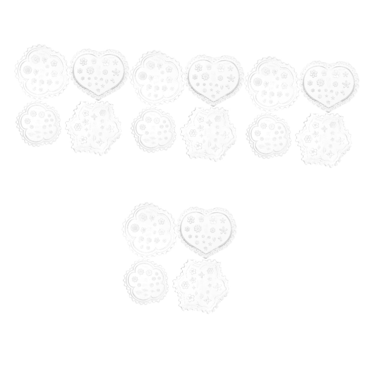 HOMSFOU 4 Set Stampo Per Intaglio Nail Art Fabbricazione Argilla Stampo in Silicone Per Intagliare Le Unghie Strumenti Per Unghie Fai Da Te Gel Di Silice 4 Pezzi*4