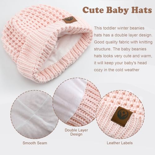 Knitted Toddler Winter Hat Beanie for Baby Boy Girls Soft Cotton Cute Toddler Beanie Warm Infant Hats Outdoor4