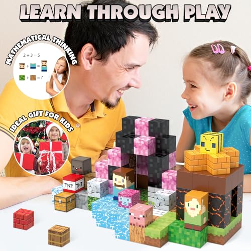 AIDYVOI 120pcs Magnetic Blocks, Magnetic Building Blocks Set for Kids 3-8