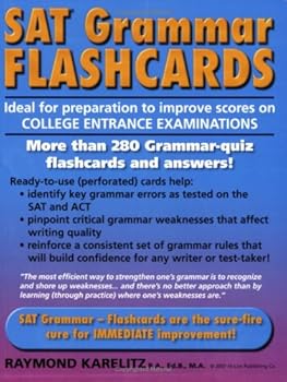 Paperback SAT Grammar Flashcards Book