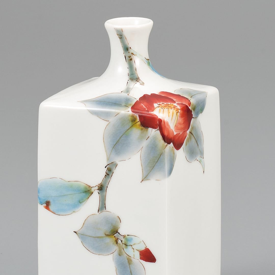 Amazon.co.jp: 九谷焼いわたや 5号一輪生 椿 AP7-1028 : ホーム＆キッチン