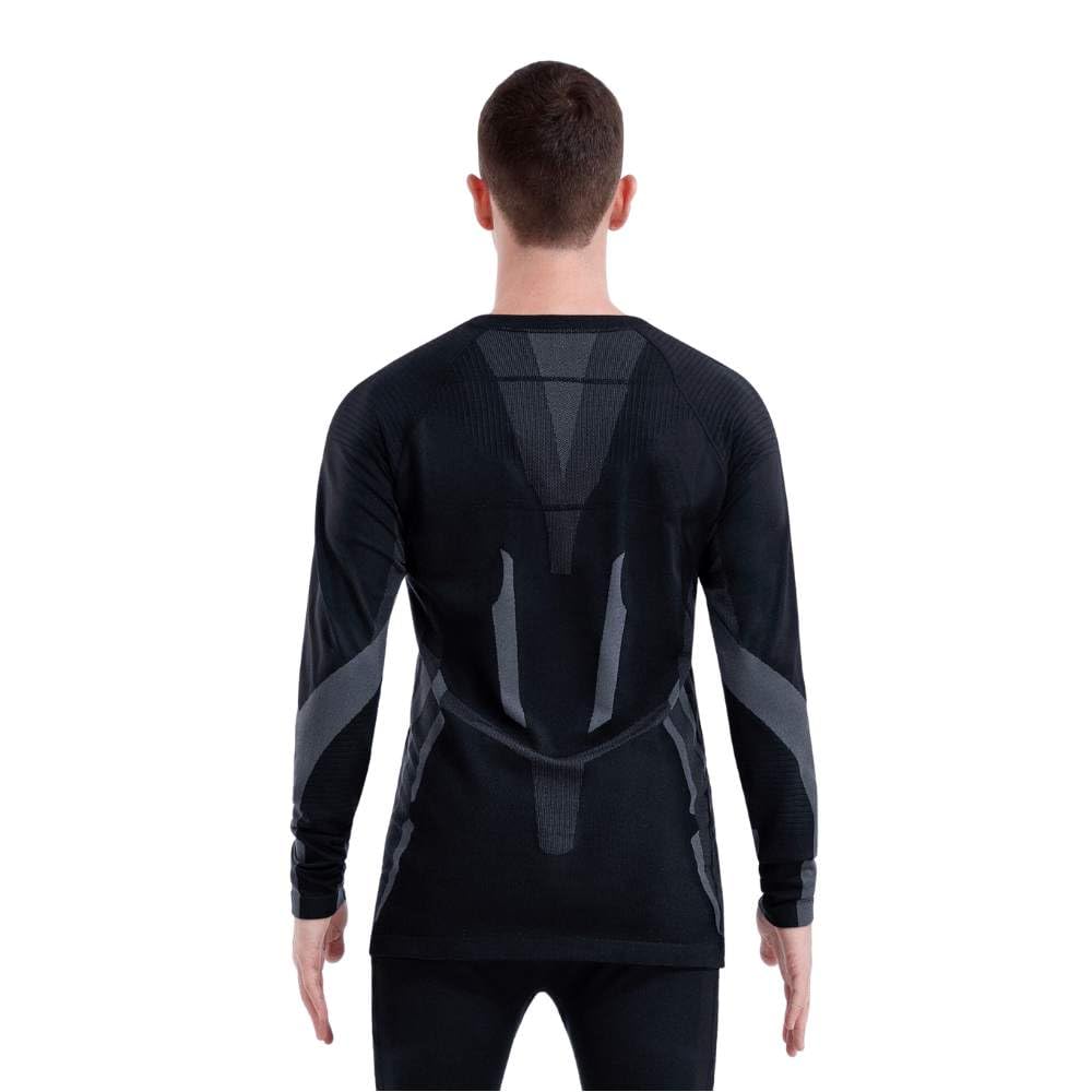 G-HEAT - Maglietta a maniche lunghe riscaldata, unisex, traspirante, elasticizzata. Usi: sport, tempo libero e lavoro all'aperto. Fornito con batteria e cavo di ricarica