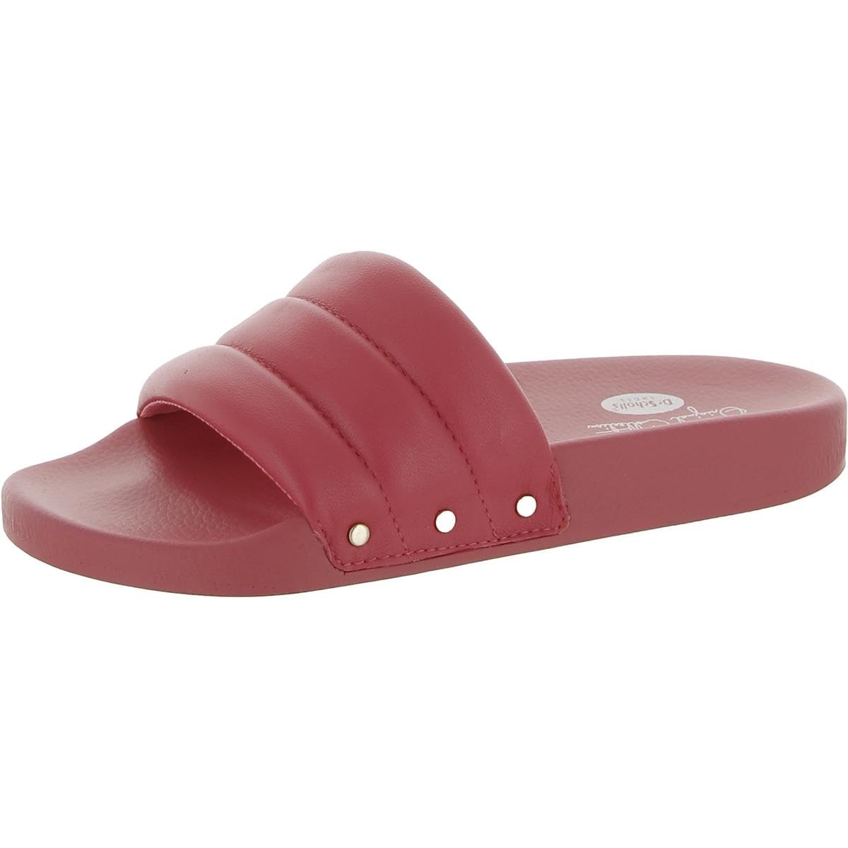 Dr Schollsshoes Womens Pisces Chill Leather Slide Sandals Red