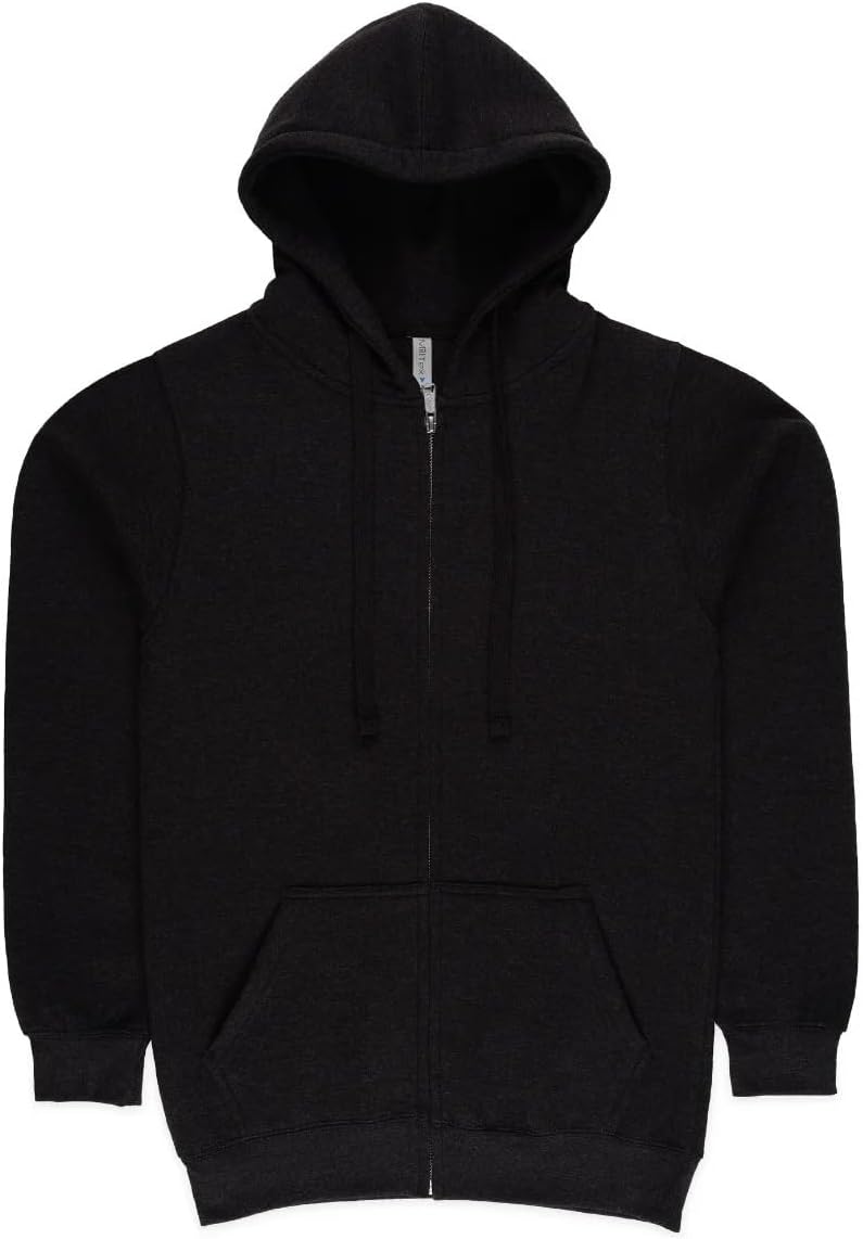 Mid Weight Classic Zip Up Unisex Hoodies Fleece Cotton Hooded Sweatshirt with Kangaroo Pockets Style 750 Blanks - Image 6