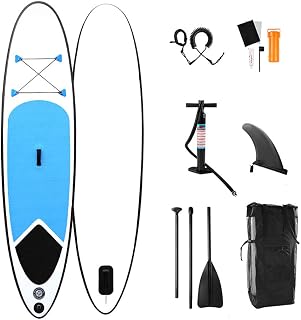 Ouumeis Inflatable Stand Up Paddle Board,Inflatable SUP Board with Adjustable Paddle,Beginner's Surfboard Kit with All The Required Accessories,305 * 75 * 10cm