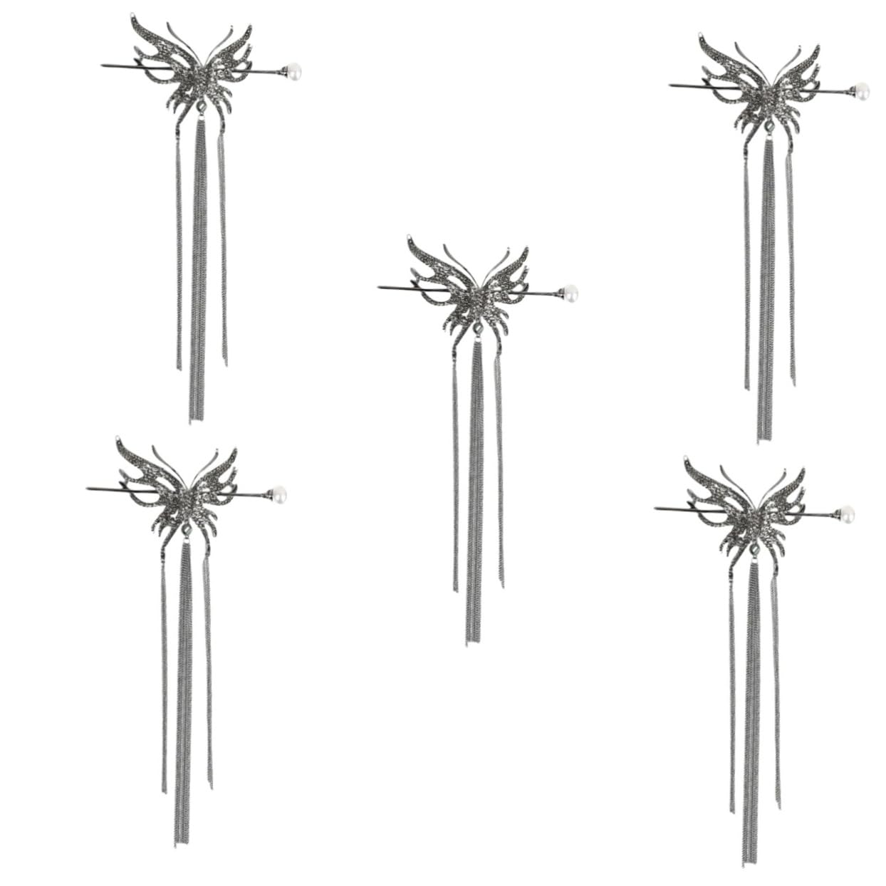FRCOLOR 5 Pz Forcina per con perle a farfalla barrette forcine fermagli per con perle accessori per cinesi molletta tiara bastoncino per per perla