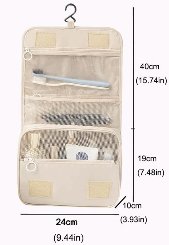 Makeup Organizer 1 Pack Large Capacity Foldable Organizer Cosmetic Bag Ladies Travel Toiletry Organizer Hanging Bathroom Toiletry Bag Cosmetics Storage Display Box Case (Color : 09) (8) image 2