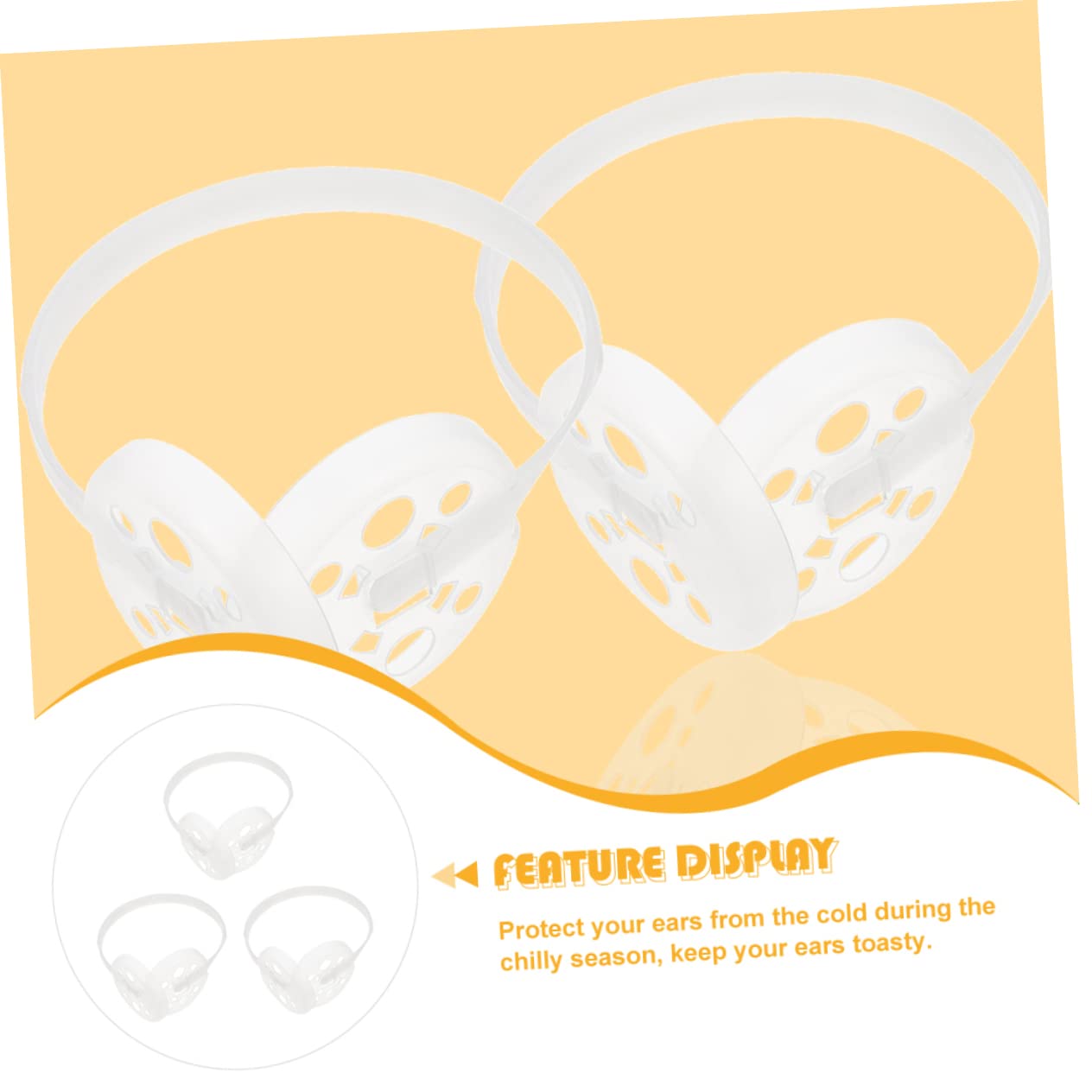 FUNOMOCYA 3pcs Earmuff Skeleton Headphone Rack Ear Muff Inner Rack Headband Holder Winter Ear Muffs Earphone Stand Hanger Holder Hanger Stand Fuzzy Earmuff Frame Holder Stand White Plastic