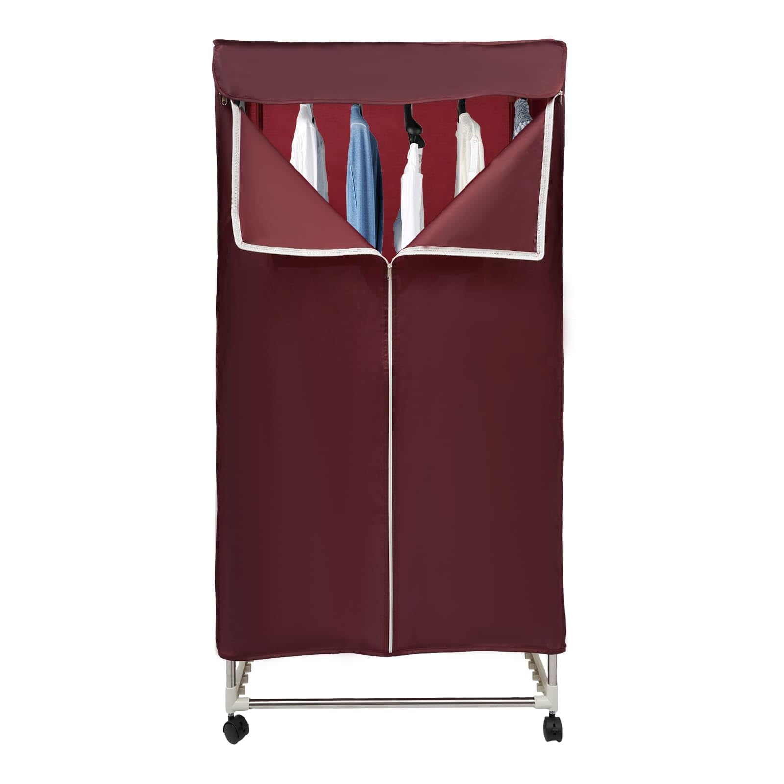 Waschtrockner, tragbarer Mini-Trockner für Wohnungen, Touch-Steuerung, Ein-/Aus-Funktion und Timer (Weinrot)