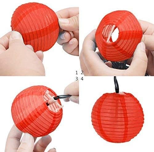 Bawoo Solar Garden Lanterns, Waterproof 30 Outdoor Solar String Lights for Garden Outdoor Wedding Party Colorful