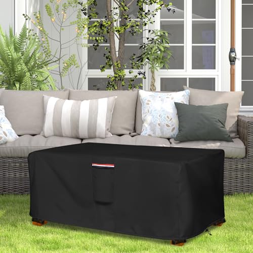 okcool Capa para Mesa de Centro Externa, Capa para Mesa Lateral Retangular À Prova D'Água para Páti