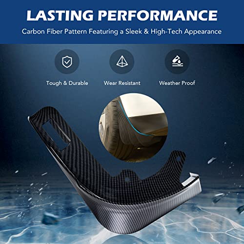 Omt Mud Flaps Compatible With Model Y, 4 Pack Carbon Fiber Mud Flaps Drill Free Splash Guards For 2019-2023 Tesla Model Y Accessories, Mud Guards Car Exterior Accessories For Tesla #TOP3