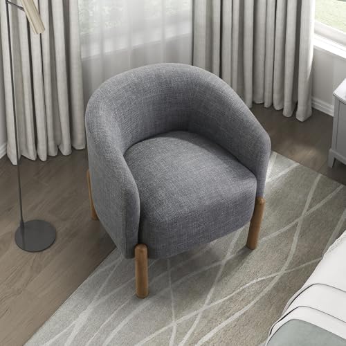 Sillón Moderno Tapizado Gris miniatura 1