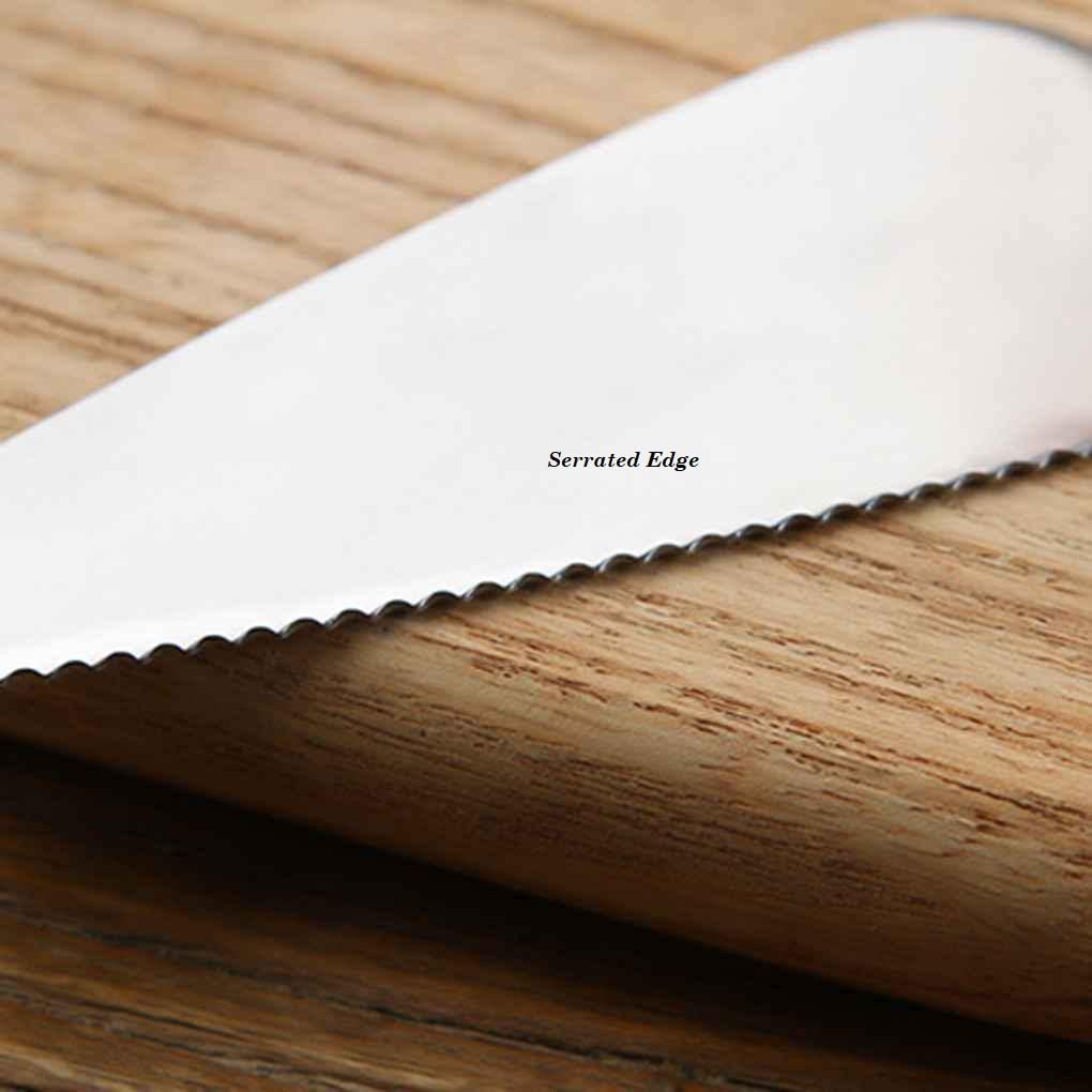 Gaffel 1 Pc Stainless Steel Cake Slicer Cake Server Cheese Server 27cm Pizza Shovel Spatula for Cake,Pie,Cheese Cutter Slicer with Serrated Cutting Edge (Pack of 1, Grey) 1