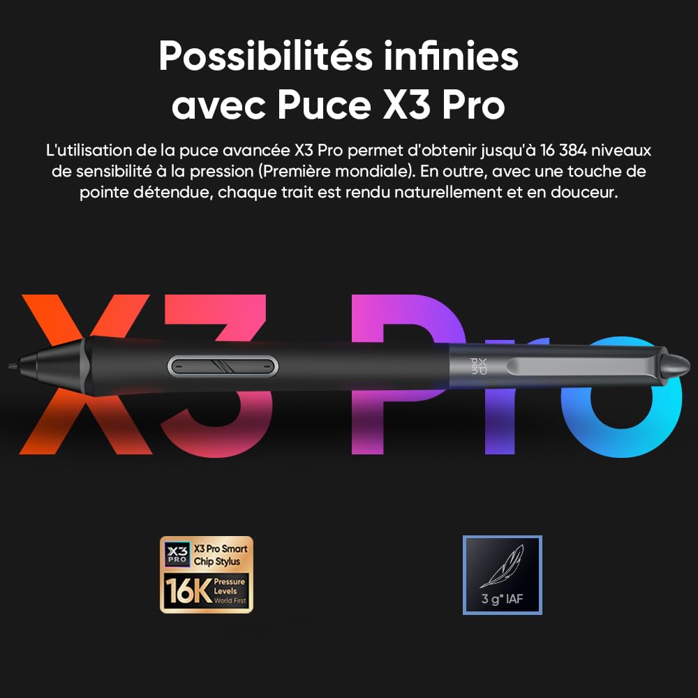 XPPen Artist Pro 14 (Gen 2) Tablette Dessin Portable avec Stylet X3 Pro