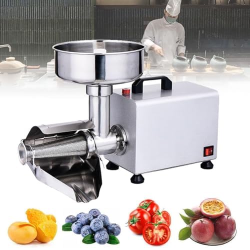 SAWEEZElectric Tomato Squeezer, Tomato Strainer Food Milling Machine, Commercial Stainless Steel Food Milling Press Machine, Fruit Press Sauce Maker for Strawberries Blueberries