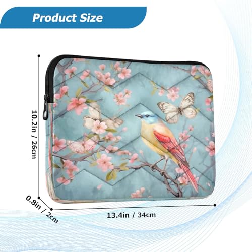 Funda para portátil 13-14 pulgadas impermeable con diseño de pájaro miniatura 3