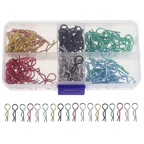 Mikinona 1:10 1:12 Scale Rc Car Body Clips Pins Metal r Clips for Rc Trucks Quick Release Shell Clips Set