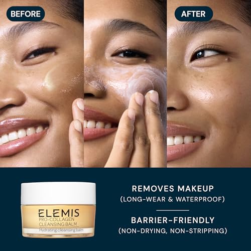Image of ELEMIS Healthy Skin Exclusive Travel Set | Pro-Collagen Cleansing Balm Mini, Marine Cream SPF 30 Mini & Dynamic Resurfacing Pads | Anti-Aging Hydrating Skincare Travel Kit