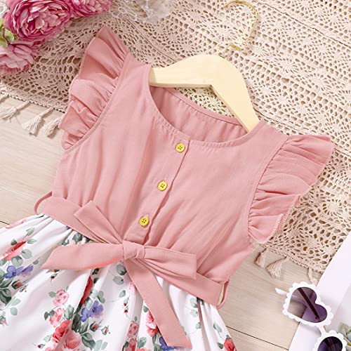 Image of Toddler Girls Tutu Dresses Cute Casual Short Sleeve Dress for Summer Daily Home School Party 2-8T
