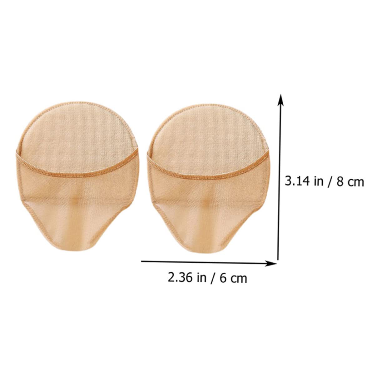 Didiseaon 4 Pair Pack Women's Half Socks Forefoot Pads Breathable Comfortable Daily Use Toe Socks