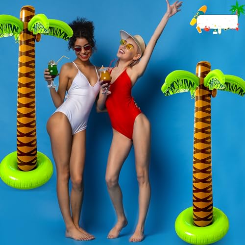 Cocotier gonflable géant 167 cm accessoire décoration anniversaire tropical et piscine