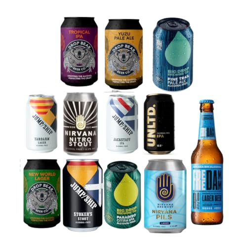 12 x Alcohol Free Gluten Free Beer Bundle including Drop Bear Nirvana & Big Drop provided by Alcohol Free Co - Excellent on Trustpilot Gluten Free Non Alcoholic Beer