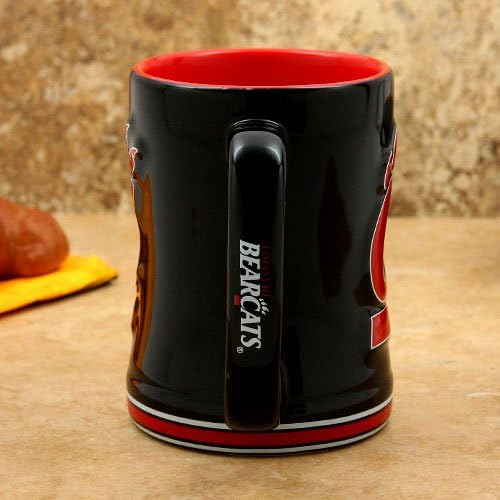 Boelter Brands NCAA Cincinnati Bearcats Coffee Mug14oz Sculpted Relief, Team Color, 14 Ounce