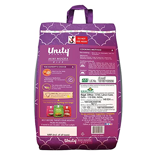 Image of Unity Mini Mogra Basmati Rice, 10 Kg Pack | from The House of India Gate (Pack of 3)