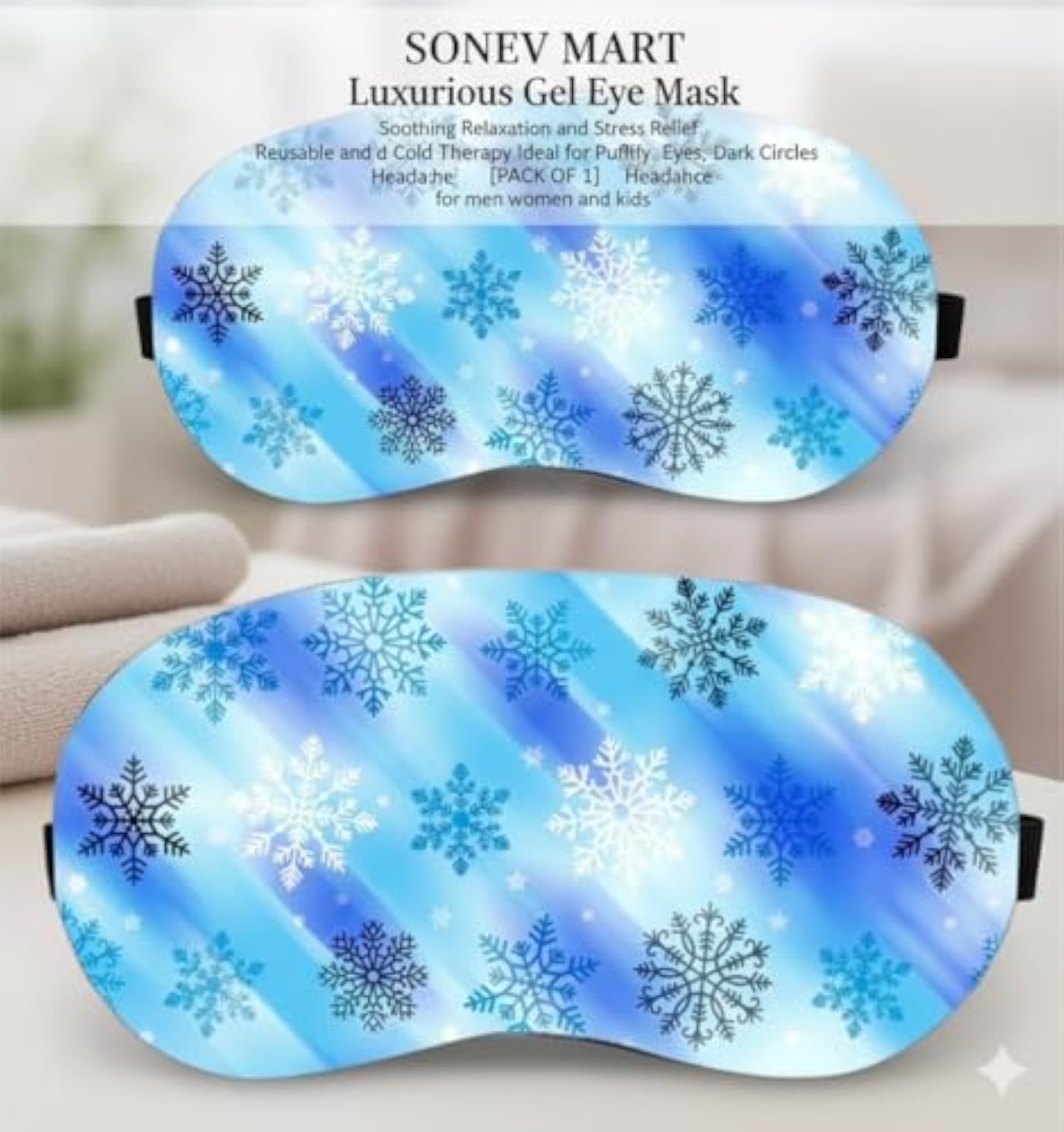 Cooling Reusable Gel Eye Mask for Puffy Eyes