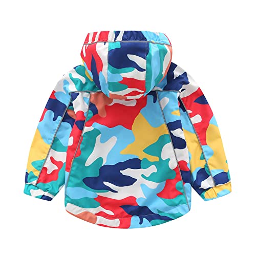 Kids Water Resistant Jacket Girls Fleece Lined Lightweight Windproof Hooded Jacket Boys Outdoor Hiking Skiing Coat2