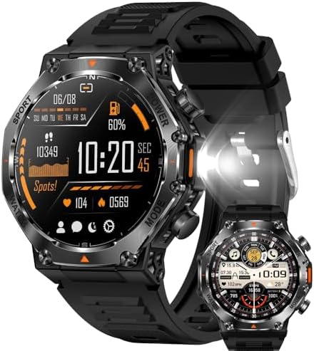 Smartwatch Militar Masculino,Relógio Inteligente com Chamadas,Tel...